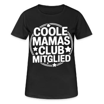 Coole Mamas Club Mitglied T-Shirt - Frauen T-Shirt atmungsaktiv - Schwarz - Vorne - AI Model Female 172 light (172cm)