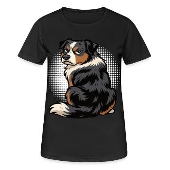 Berger australien Aussie Aussie Propriétaires Aussies - T-shirt respirant Femme - noir - Devant - AI Model Female 172 light (172cm)