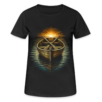 Chapelain, clerc, pasteur Boot - T-shirt respirant Femme - noir - Devant - AI Model Female 172 light (172cm)