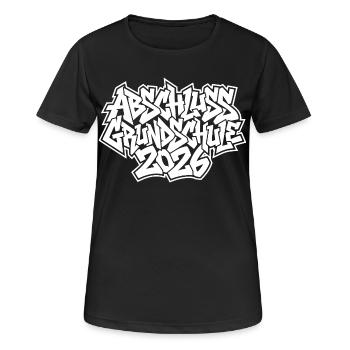 Elementary School Graduation 2026 Graffiti - Women's Breathable T-Shirt - black - Front - AI Model Female 172 light (172cm)
