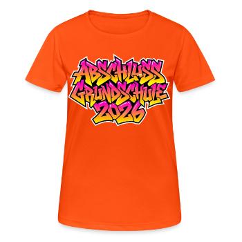 Elementary School Graduation 2026 Graffiti - Women's Breathable T-Shirt - neon orange - Front - AI Model Female 172 dark (172cm)