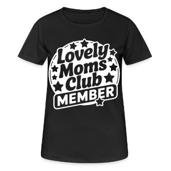 Lovely Moms Club Mitglied - Frauen T-Shirt atmungsaktiv - Schwarz - Vorne - AI Model Female 172 light (172cm)