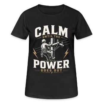 Elektriker Arbeit Strom Kabel Motiv - Frauen T-Shirt atmungsaktiv - Schwarz - Vorne - AI Model Female 172 light (172cm)