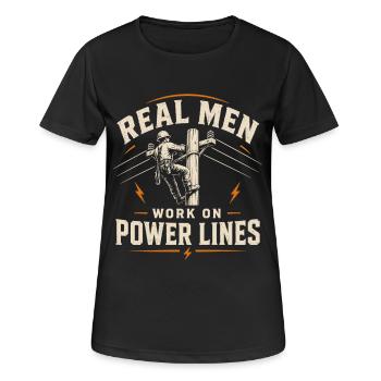 Conception de câbles pour ingénieurs électriciens - T-shirt respirant Femme - noir - Devant - AI Model Female 172 light (172cm)