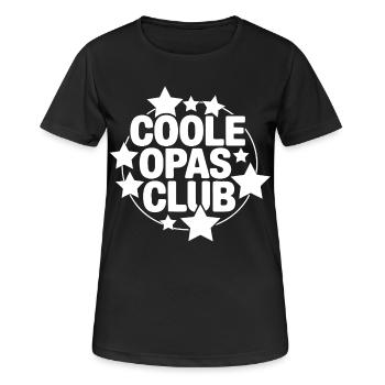 Emblème du Club du Grand-père Cool - T-shirt respirant Femme - noir - Devant - AI Model Female 172 light (172cm)