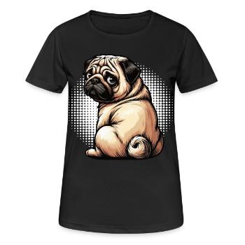 Carlin Carlin Propriétaire de carlin Amoureux du carlin Porte-carlin - T-shirt respirant Femme - noir - Devant - AI Model Female 172 light (172cm)