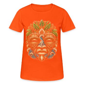 Racine bélizienne du Belize - T-shirt respirant Femme - orange néon - Devant - AI Model Female 172 dark (172cm)
