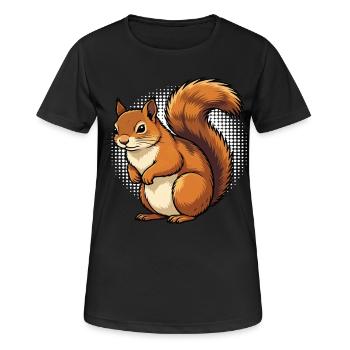 Écureuil Écureuil Écureuil Amoureux des rongeurs - T-shirt respirant Femme - noir - Devant - AI Model Female 172 light (172cm)
