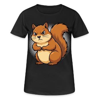 Écureuil Écureuil Écureuil Amoureux des rongeurs - T-shirt respirant Femme - noir - Devant - AI Model Female 172 light (172cm)