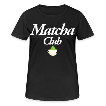 Matcha Club - Frauen T-Shirt atmungsaktiv - Schwarz - Vorne - AI Model Female 172 light (172cm)