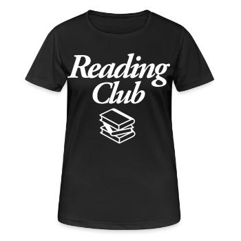 Reading Club - Frauen T-Shirt atmungsaktiv - Schwarz - Vorne - AI Model Female 172 light (172cm)