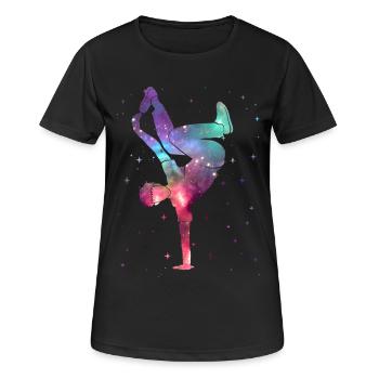 Breakdance Breakdancer Breakdance Breakdance Spatial - T-shirt respirant Femme - noir - Devant - AI Model Female 172 light (172cm)