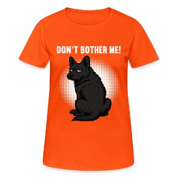 Ne me dérange pas, berger noir Berger - T-shirt respirant Femme - orange néon - Devant - AI Model Female 172 dark (172cm)