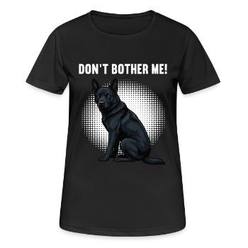Ne me dérange pas, berger noir Berger - T-shirt respirant Femme - noir - Devant - AI Model Female 172 light (172cm)