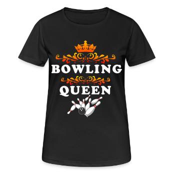 Reine du bowling : Don de Maître de la Frappe des Femmes Drôles - T-shirt respirant Femme - noir - Devant - AI Model Female 172 light (172cm)