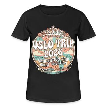 Voyage à Oslo 2026 Vacances des filles de remise des diplômes - T-shirt respirant Femme - noir - Devant - AI Model Female 172 light (172cm)