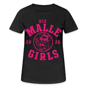 Malle 2026 Die Malle Girls on Tour 2026 - Frauen T-Shirt atmungsaktiv - Schwarz - Vorne - AI Model Female 172 light (172cm)