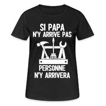 Père bricoleur sans faille - T-shirt respirant Femme - noir - Devant - AI Model Female 172 light (172cm)