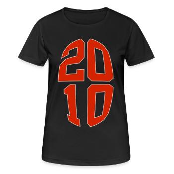 16 ANS 2010 16E ANNIVERSAIRE - T-shirt respirant Femme - noir - Devant - AI Model Female 172 light (172cm)