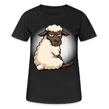 Schaf Schafe Schäfer Schafhalter Schafbock - Frauen T-Shirt atmungsaktiv - Schwarz - Vorne - AI Model Female 172 light (172cm)