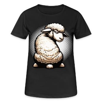 Schaf Schafe Schäfer Schafhalter Schafbock - Frauen T-Shirt atmungsaktiv - Schwarz - Vorne - AI Model Female 172 light (172cm)