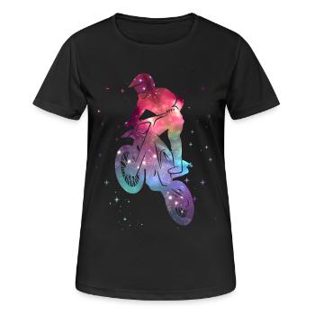 Motocross Dirt Bike Dirt Bike Space Kids - Women's Breathable T-Shirt - black - Front - AI Model Female 172 light (172cm)