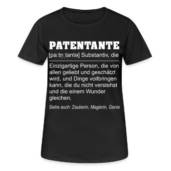 Lustige Definition Patentante Geschenk - Frauen T-Shirt atmungsaktiv - Schwarz - Vorne - AI Model Female 172 light (172cm)