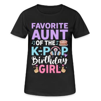 Favorite Aunt of The K-Pop Birthday Girl - Frauen T-Shirt atmungsaktiv - Schwarz - Vorne - AI Model Female 172 light (172cm)