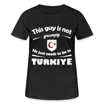 Nicht grimmig in Turkiye Shirt - Frauen T-Shirt atmungsaktiv - Schwarz - Vorne - AI Model Female 172 light (172cm)