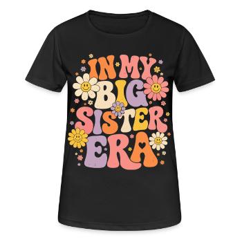 In My Big Sister Era Retro | Big Sister Gift - Women's Breathable T-Shirt - black - Front - AI Model Female 172 light (172cm)