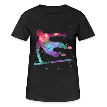 Parkour spatial Freerunner Course Enfants Freerunning Freerunning - T-shirt respirant Femme - noir - Devant - AI Model Female 172 light (172cm)