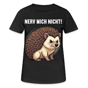 Nerv Mich Nicht Igel Igelliebhaber Igelfan Stachel - Frauen T-Shirt atmungsaktiv - Schwarz - Vorne - AI Model Female 172 light (172cm)
