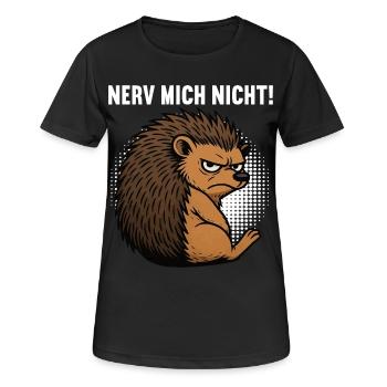 Nerv Mich Nicht Igel Igelliebhaber Igelfan Stachel - Frauen T-Shirt atmungsaktiv - Schwarz - Vorne - AI Model Female 172 light (172cm)