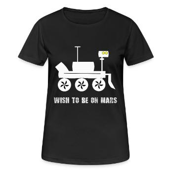 Motif du rover de souhait martien - T-shirt respirant Femme - noir - Devant - AI Model Female 172 light (172cm)
