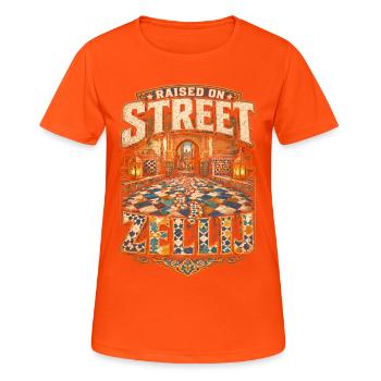 Marokkaner Marokko Marokkanerin Zellij - Frauen T-Shirt atmungsaktiv - Neonorange - Vorne - AI Model Female 172 dark (172cm)