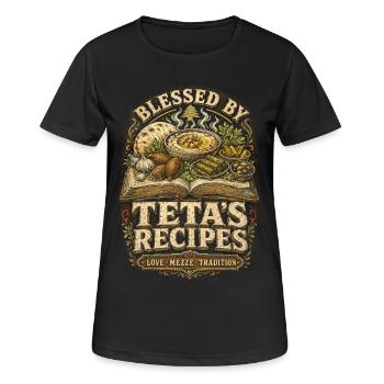 Lebanon Lebanese Tetas Recipes - Women's Breathable T-Shirt - black - Front - AI Model Female 172 light (172cm)