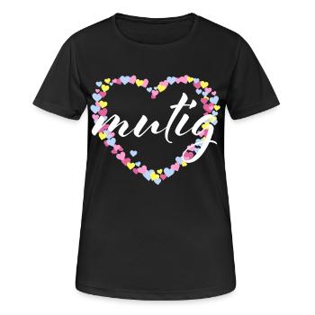 Courageous Courage Encourager - Pastel Heart - Women's Breathable T-Shirt - black - Front - AI Model Female 172 light (172cm)