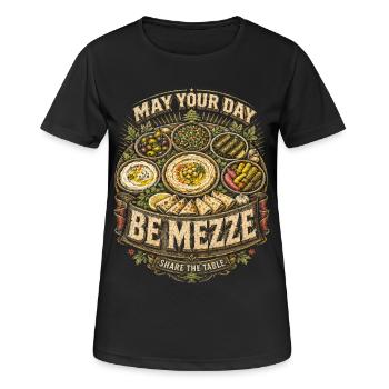 Lebanon Lebanese May Your Day Be Mezze - Women's Breathable T-Shirt - black - Front - AI Model Female 172 light (172cm)