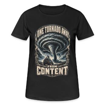 Storm Chaser Météorologue à une tornade de distance - T-shirt respirant Femme - noir - Devant - AI Model Female 172 light (172cm)