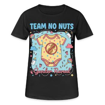 Gender Reveal Team No Nuts Babyparty Mama Papa - Frauen T-Shirt atmungsaktiv - Schwarz - Vorne - AI Model Female 172 light (172cm)