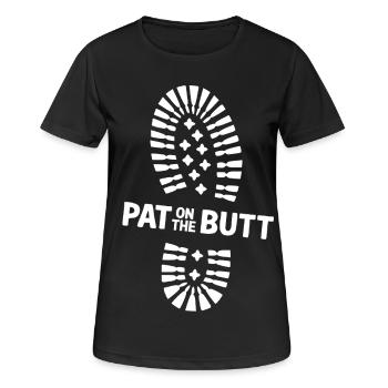 Klopf auf den Po-Stiefel - Frauen T-Shirt atmungsaktiv - Schwarz - Vorne - AI Model Female 172 light (172cm)