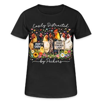 Humor Hens Passion Farm Zuchtgeschenk - Frauen T-Shirt atmungsaktiv - Schwarz - Vorne - AI Model Female 172 light (172cm)