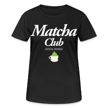 Matcha Club - Frauen T-Shirt atmungsaktiv - Schwarz - Vorne - AI Model Female 172 light (172cm)