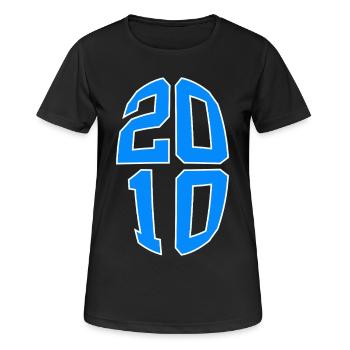 16 ANS 2010 16E ANNIVERSAIRE - T-shirt respirant Femme - noir - Devant - AI Model Female 172 light (172cm)