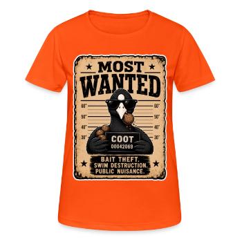 Meistgesuchter witziger Karpfenfisch - Frauen T-Shirt atmungsaktiv - Neonorange - Vorne - AI Model Female 172 dark (172cm)