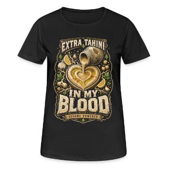 Libanon Libanese Extra Tahini - Frauen T-Shirt atmungsaktiv - Schwarz - Vorne - AI Model Female 172 light (172cm)