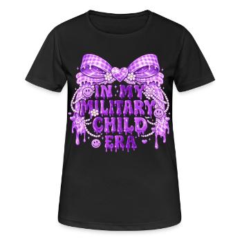 Military Child Era Lila | Militair Kindergeschenk - Frauen T-Shirt atmungsaktiv - Schwarz - Vorne - AI Model Female 172 light (172cm)