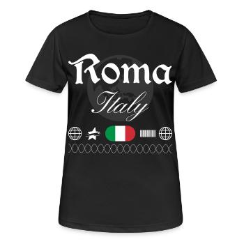 Rome Italy Streetwear Travel Souvenir - Women's Breathable T-Shirt - black - Front - AI Model Female 172 light (172cm)
