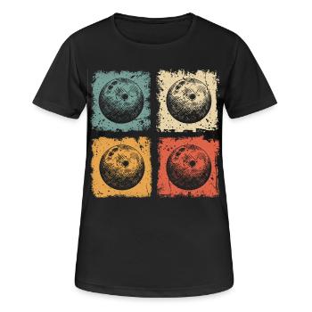 Quilling Skittles Graphique rétro pour le club Skittles - T-shirt respirant Femme - noir - Devant - AI Model Female 172 light (172cm)
