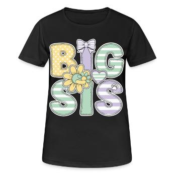 Geschlechterenthüllung Big Sis Babyparty Big Sister - Frauen T-Shirt atmungsaktiv - Schwarz - Vorne - AI Model Female 172 light (172cm)